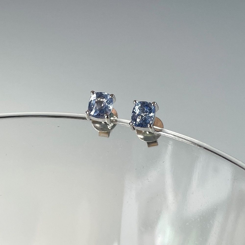 Sapphire 天然藍寳石｜耳環 (無燒-無熱處理)